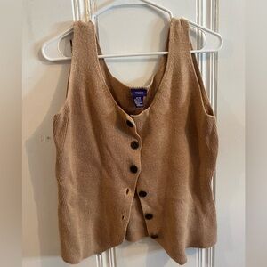 Brown Button-Up Vest